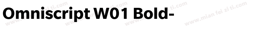 Omniscript W01 Bold字体转换
